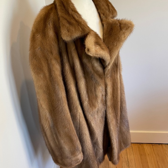 Men’s Golden Mink Fur Car Coat Jacket - XL - Picture 4 of 11